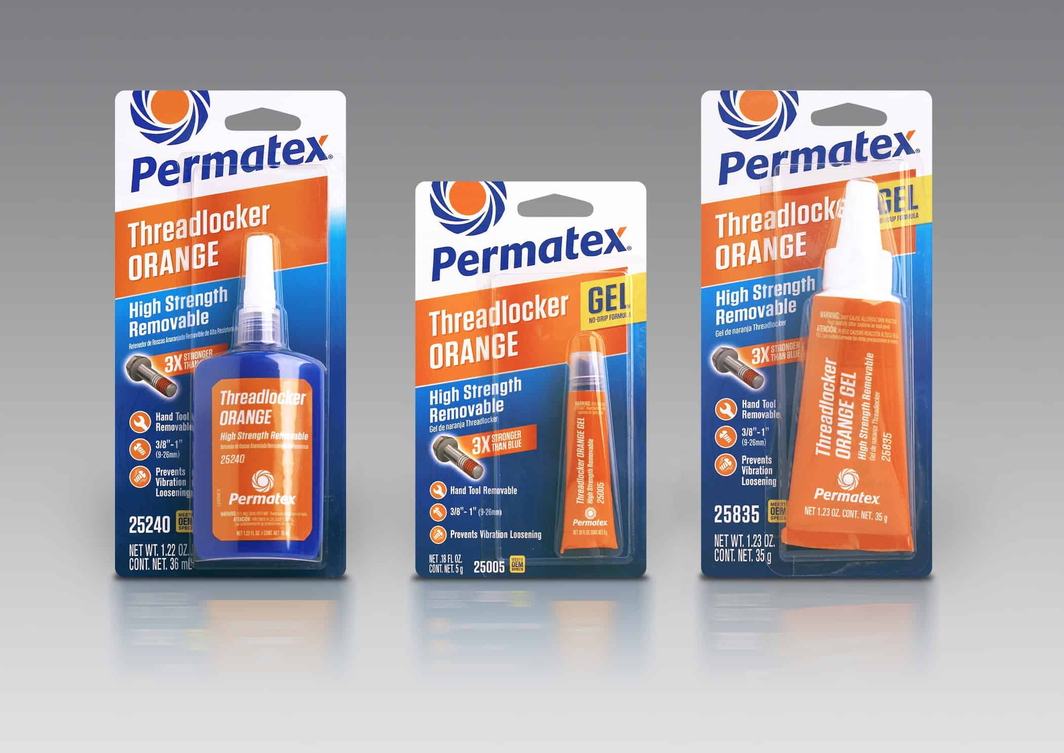 Permatex Adds New Sizes and Gel Formulations to Innovative, New High Strength Removable Orange