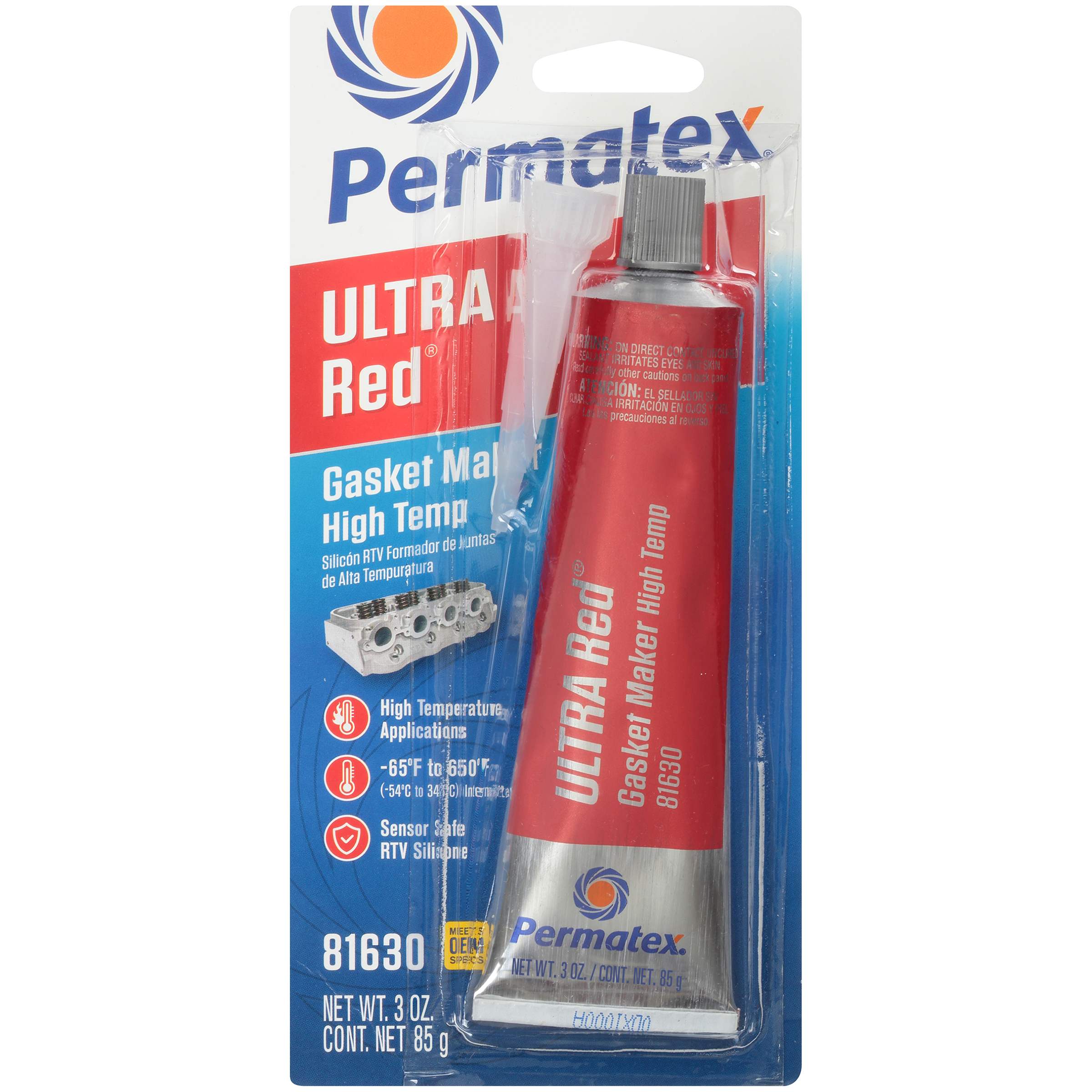 Permatex® Ultra Red® RTV Silicone Gasket Maker, 3 OZ - Permatex