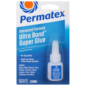 PERMATEX Super Glue-3 Cyanoacrylate Glue System 2 g/Case of 12