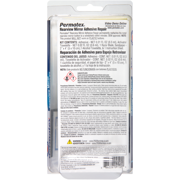 Permatex® Rearview Mirror Adhesive Kit – Permatex