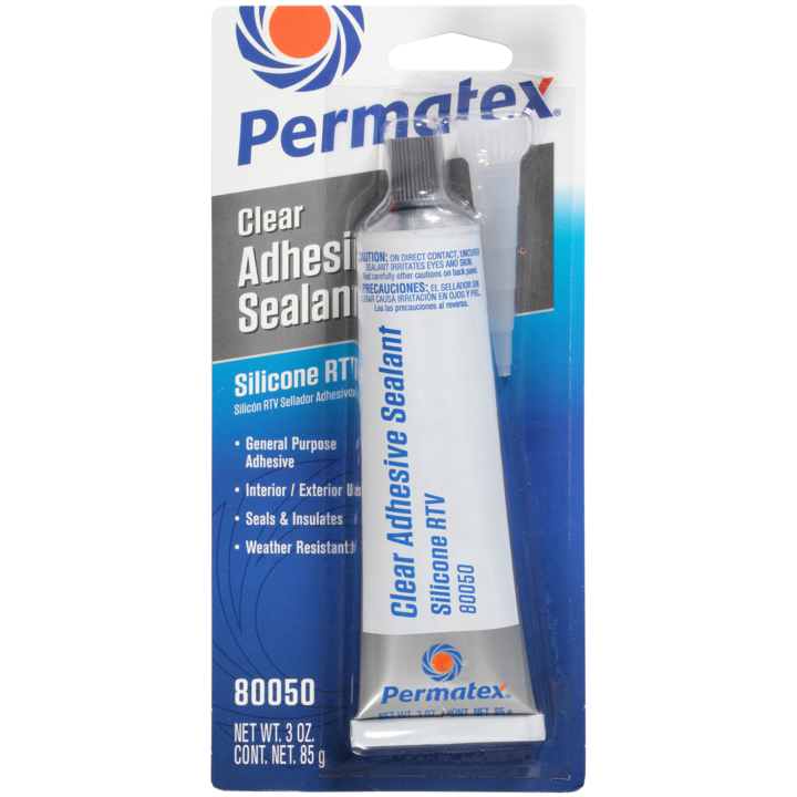 Permatex® Clear RTV Silicone Adhesive Sealant, 3 OZ – Permatex