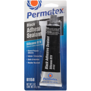 Permatex<span class="sup">®</span> Black Silicone Adhesive Sealant, 3 OZ