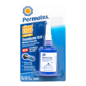 Permatex<span class="sup">®</span> The Right Stuff<span class="sup">®</span> Rapid Cure Medium Strength Threadlocker Blue, 10 ML